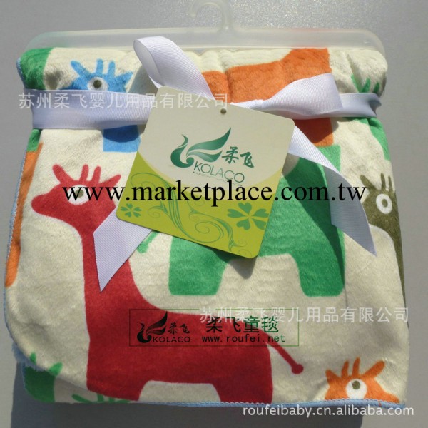 JUST for you 嬰兒抱被外貿新生兒抱毯 短毛絨印花雙層加厚工廠,批發,進口,代購
