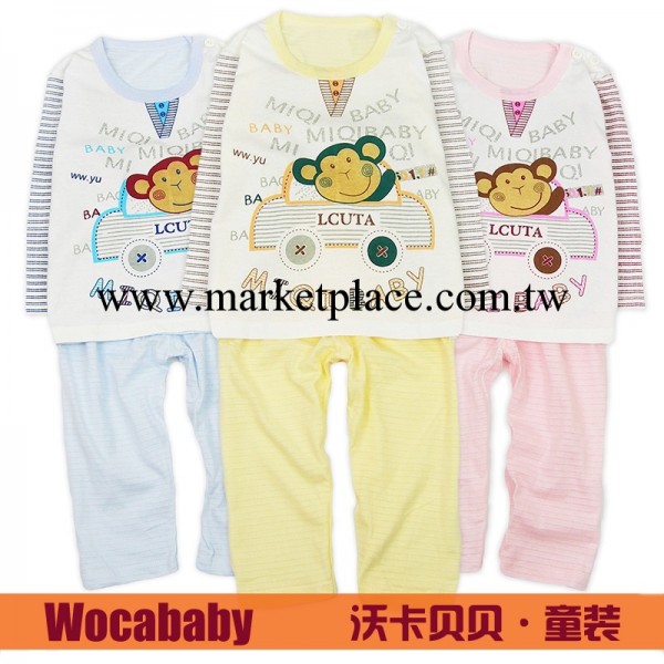 2013新款秋裝 竹纖維面料卡通男童女童長袖套裝秋裝批發Q409-1327工廠,批發,進口,代購