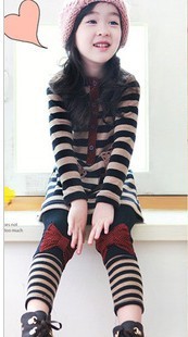 2013秋季新款女童條紋蝴蝶結長袖套裝童裝套裝代理加盟一件代發工廠,批發,進口,代購