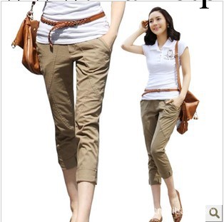 2013夏新款3D立體裁剪加扣九分韓版卷邊七分女裝褲子休閒女褲8013工廠,批發,進口,代購