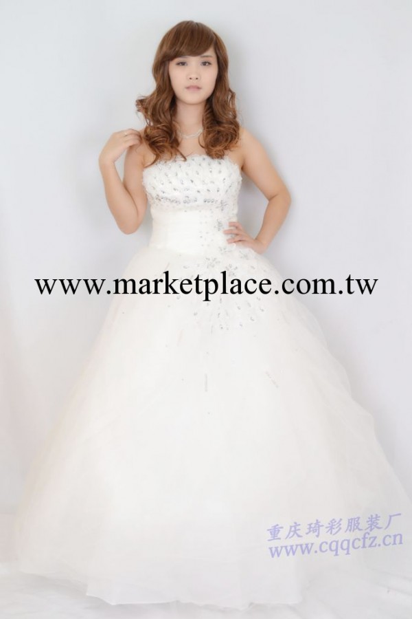 2012新款韓版時尚豪華蕾絲立體婚紗批發・進口・工廠・代買・代購