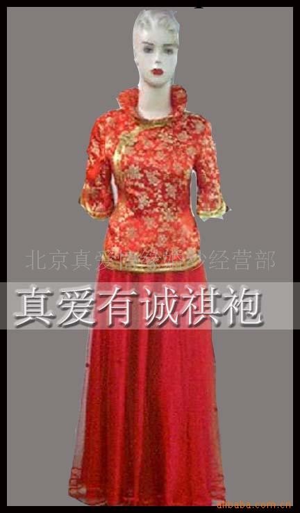 2012新款禮服宴會禮服敬酒服供應旗袍 修身而又精美紅色旗袍工廠,批發,進口,代購