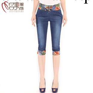 名美女褲 新款女式牛仔七分褲薄款韓版顯瘦七分牛仔中褲女夏 2652工廠,批發,進口,代購