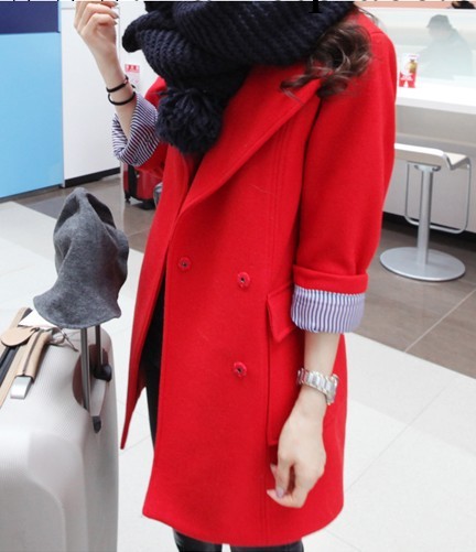 2013韓版修身大衣 毛呢面料女裝女式外套 低價直銷氣質女式外套批發・進口・工廠・代買・代購