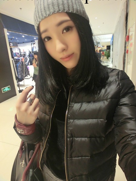莉凡羽絨衣代工專業羽絨衣加工 薄款女式羽絨衣代工PU拼接羽絨衣工廠,批發,進口,代購