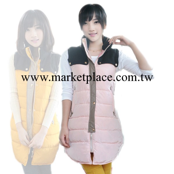 2013冬裝新品女裝 時尚修身立領保暖棉馬甲 羽絨棉衣外套DS-082工廠,批發,進口,代購
