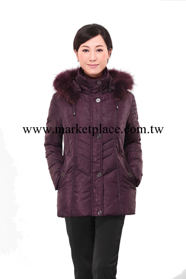 批發代發中老年女裝 女式新款品牌羽絨衣 真貉子毛領女羽絨衣工廠,批發,進口,代購