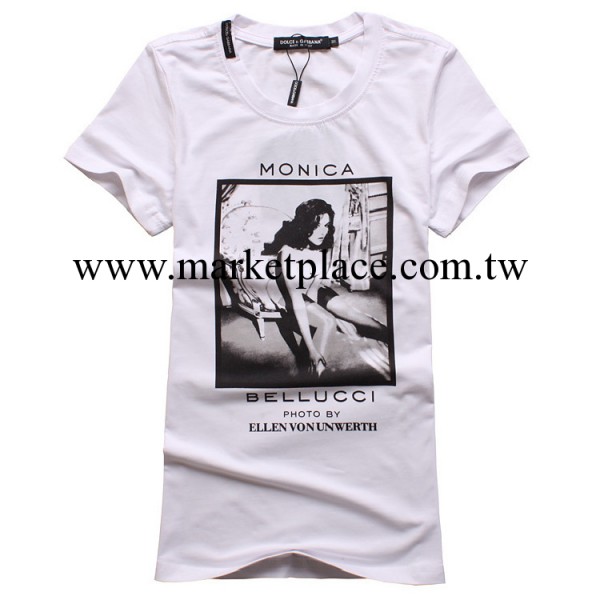 monica bellucci D傢2012全棉體恤女式修身短袖t恤 women t-shirt工廠,批發,進口,代購