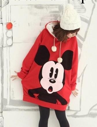 秋冬新款韓版抓絨加厚連帽套頭寬松大碼女式衛衣YZX9824工廠,批發,進口,代購