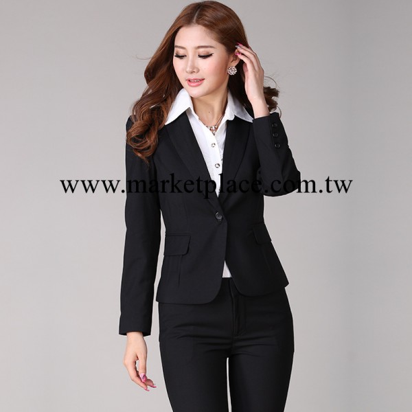 G2000正品 OL時尚韓版修身泡泡袖單扣女西裝工作服女士職業裝套裝工廠,批發,進口,代購