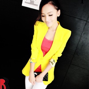 908#春裝新品糖果色女裝小西服女士修身韓版聳肩OL小西裝工廠,批發,進口,代購