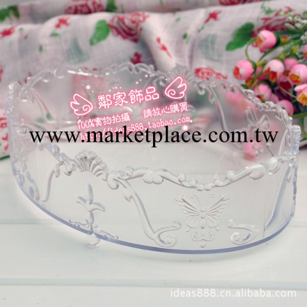 【A115】雙冠信譽 奢華蝴蝶薔薇花橢圓首飾盒 大號化妝盒 透明工廠,批發,進口,代購