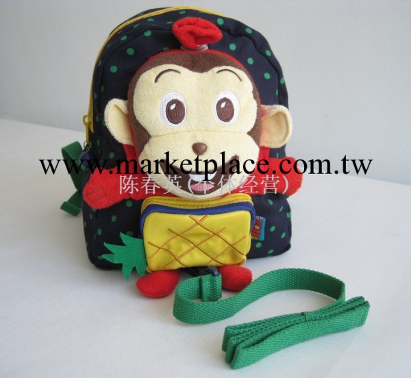（2.1） 2013 春款  韓版小猴子幼兒園寶寶書包 防走失雙肩書包工廠,批發,進口,代購