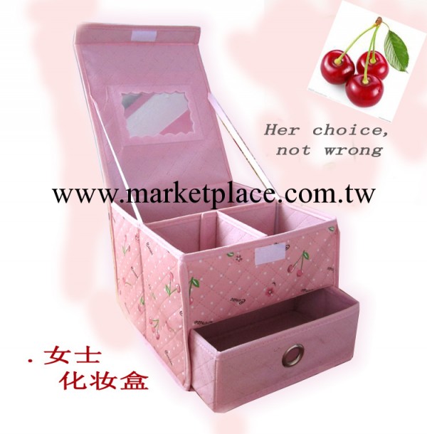新款櫻桃化妝盒 創意收納盒 防潮防蛀桌面整理箱收納箱 廠傢批發工廠,批發,進口,代購