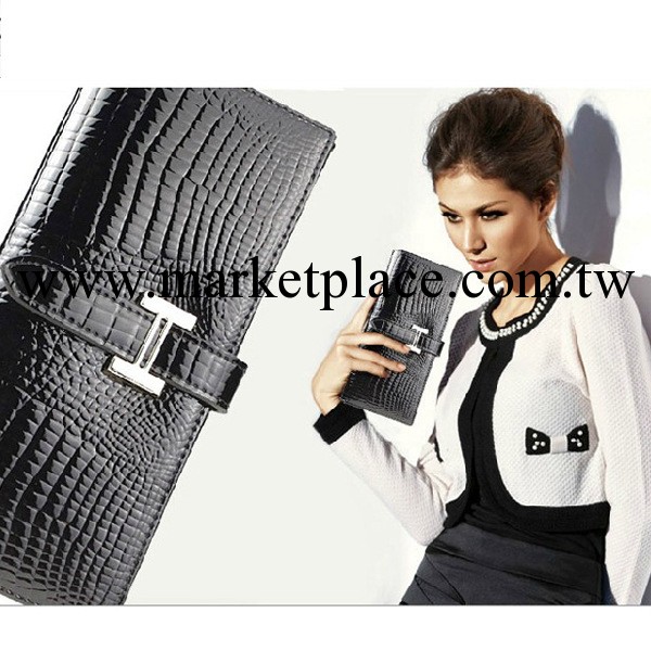 2012款真皮錢包女韓版新款牛皮鱷魚紋長款女士錢包手拿包廠傢批發工廠,批發,進口,代購