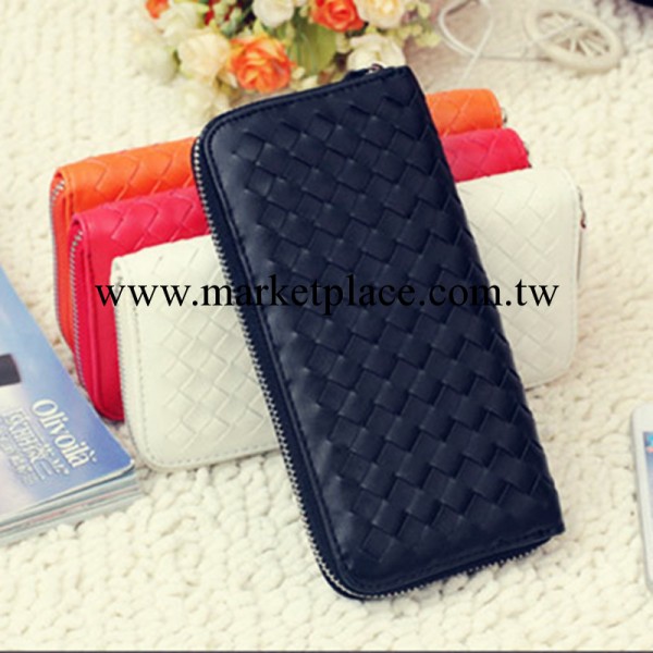 廠傢批發2013新款女士錢包 韓版編織錢包 長款拉鏈手抓包 手拿包工廠,批發,進口,代購