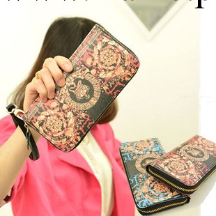 2013秋冬新款女士錢包 民族風印花長款手拿包 皇冠女包工廠,批發,進口,代購