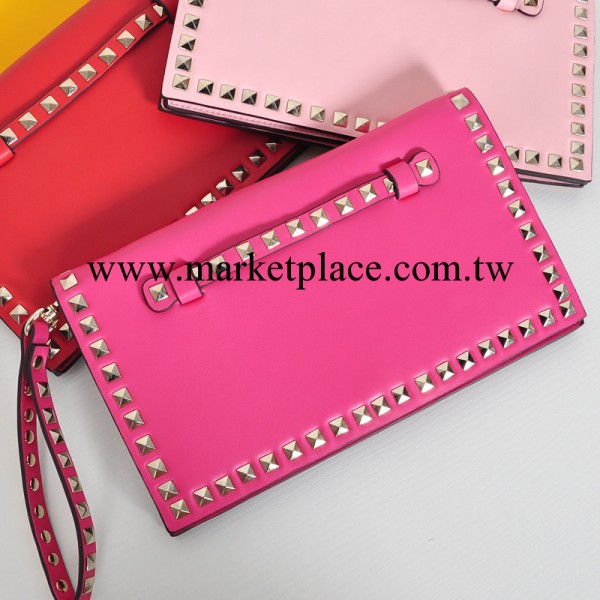 2013最新款 女包真皮批發 鉚釘女士時尚手拿包 手包手抓包工廠,批發,進口,代購