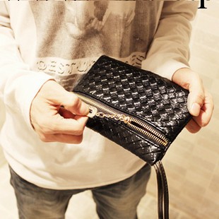 韓國新款編織拉鏈手拿手機小包批發時尚小包零錢包時尚女包批發工廠,批發,進口,代購