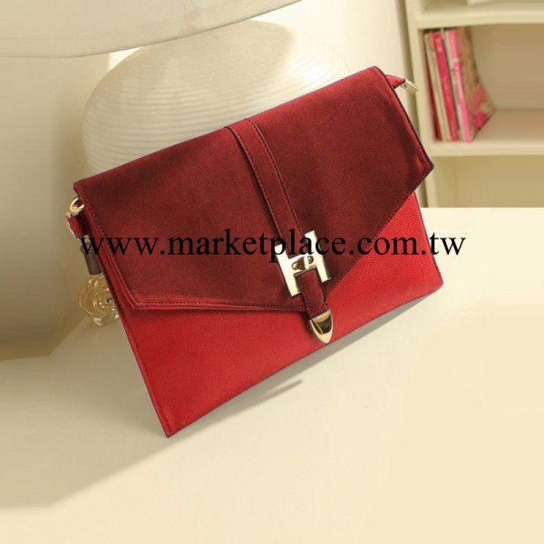 2013新款復古包拼色磨砂毛絨信封包單肩手拿斜跨女包工廠,批發,進口,代購