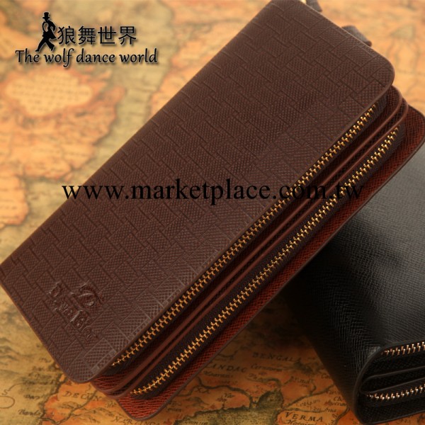 低價批發 廠傢直銷 男士格紋手包 手抓包 雙拉鏈手拿包多功能錢包工廠,批發,進口,代購