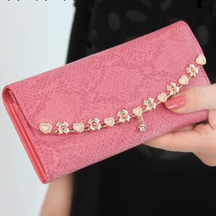 2013新品歐美名媛氣質蛇紋金色花朵韓版長款女士錢包女式手拿包工廠,批發,進口,代購