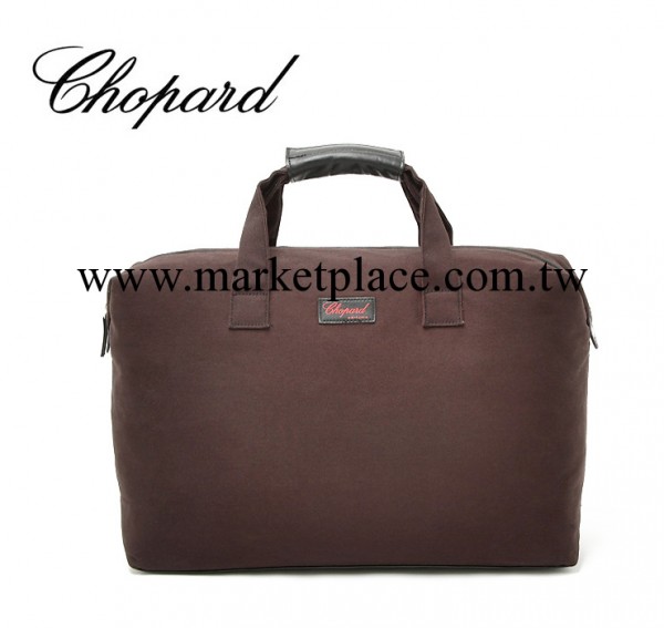 瑞士Chopard蕭邦香水答謝品 休閒深咖純棉帆佈手提包 旅行包 大號工廠,批發,進口,代購