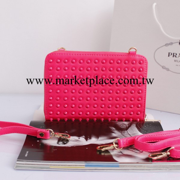 新款潮女包 朋克風女包正品鉚釘裝飾PU包單肩手拿斜挎包小包批發工廠,批發,進口,代購