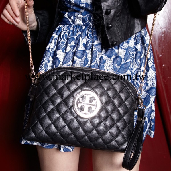 新款大牌歐美雙拉鏈菱格鏈條女士手拿包單肩斜挎小包 AD1616工廠,批發,進口,代購