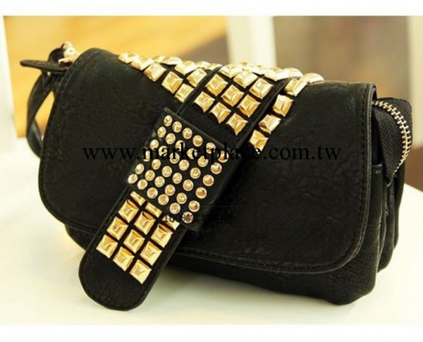 尚魅2013特價韓版鉚釘 單肩斜挎女包包復古小包包手拿包手抓包工廠,批發,進口,代購