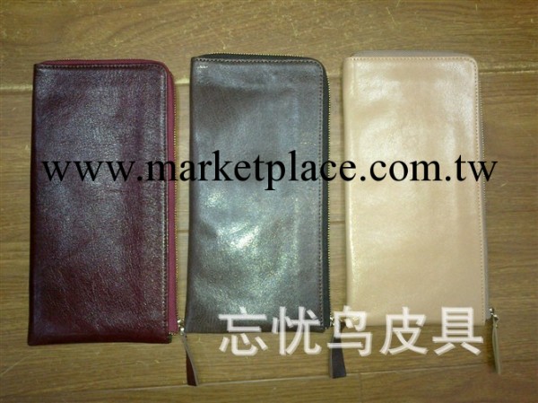 真皮皮具廠供應韓版真皮長款女士錢包 平紋石頭紋時尚女手拿包工廠,批發,進口,代購