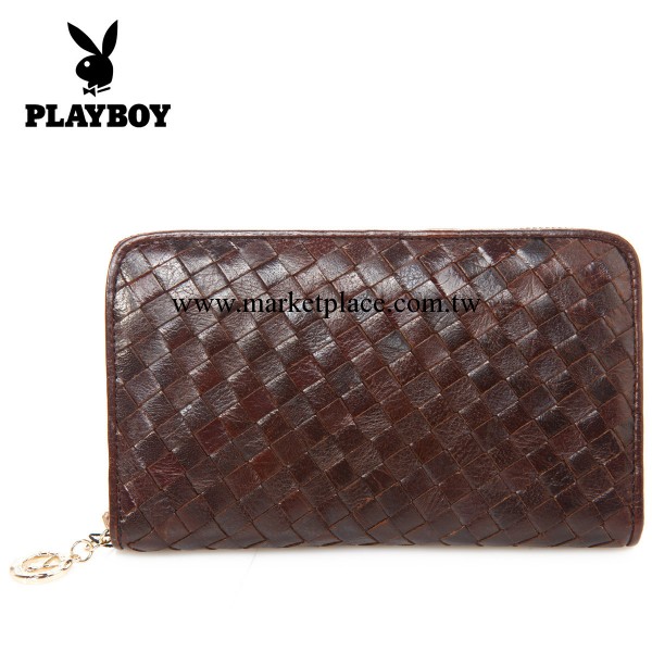花花公子新品專櫃正品牛皮編織復古手拿包手抓包進口 真皮錢包工廠,批發,進口,代購