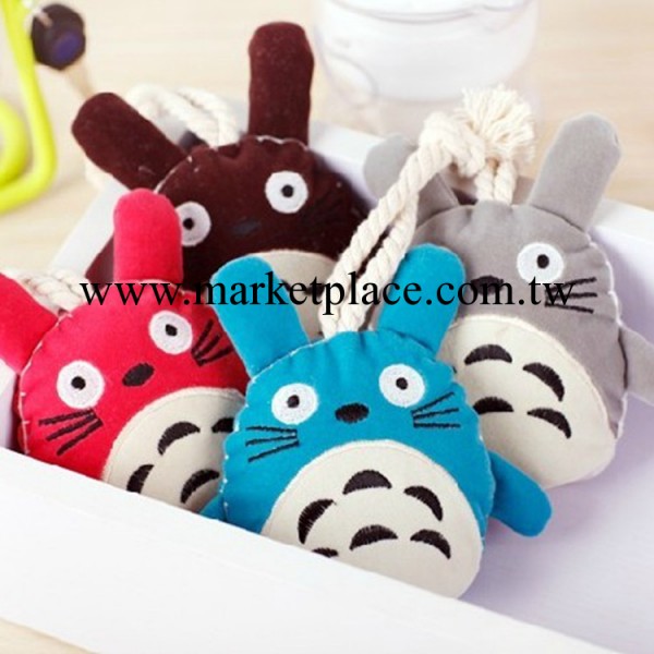 手工佈藝抽拉式鑰匙包 龍貓卡通鑰匙包 麻繩手提式鑰匙扣工廠,批發,進口,代購