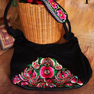 女款單肩包 純手工復古刺繡斜挎包 高品質大挎包工廠,批發,進口,代購