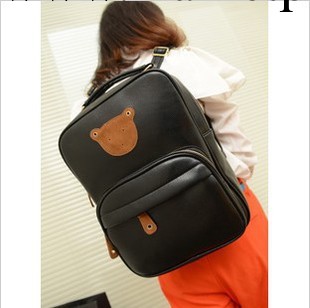 2013新款韓版女包批發真皮質感小熊雙肩包可愛淑女手提包書包工廠,批發,進口,代購