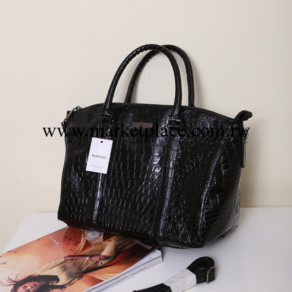2013年新款 mango女包 鱷魚紋桶保齡球餃子包 漆皮手提單肩斜跨包工廠,批發,進口,代購