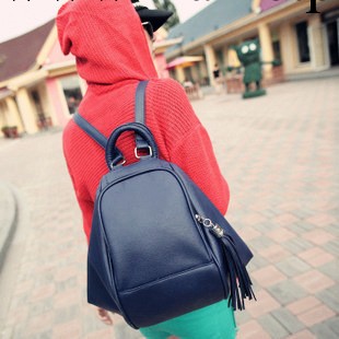 2013新款糖果色百變多用流蘇包雙肩單肩斜跨手提多功能女包水餃包工廠,批發,進口,代購