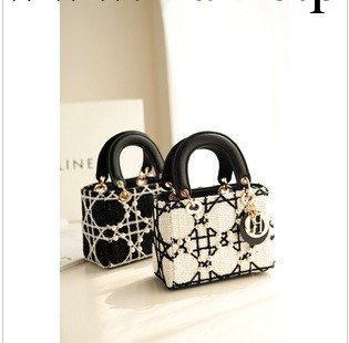 Miss Suki 潮女包2013新款粗呢子珍珠包斜跨單肩包小包包手提包工廠,批發,進口,代購