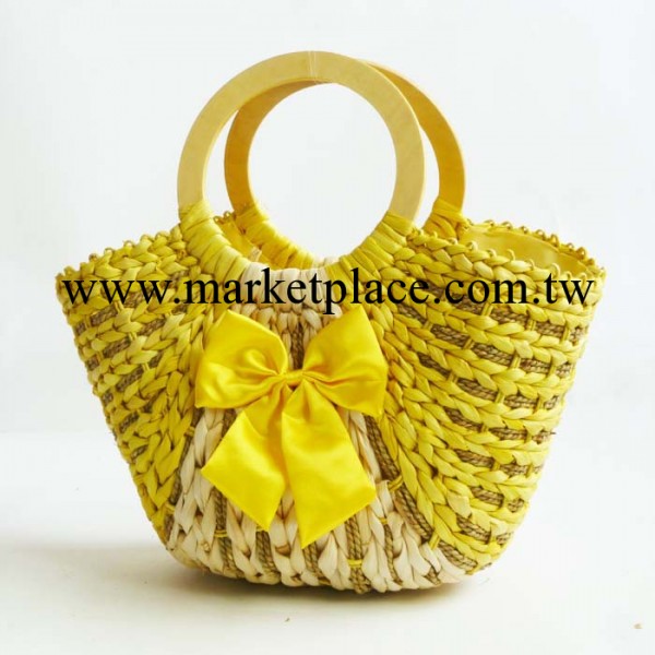2013廠傢批發水草繩混編蝴蝶結草編包 單肩手提女包 現貨供應工廠,批發,進口,代購