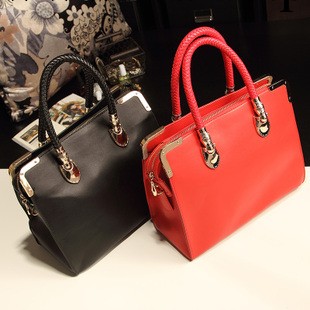 2013包郵大牌百搭編織金屬裝飾手提黑色大包公文包單肩斜跨包女包工廠,批發,進口,代購