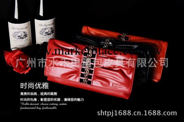 水禾田專櫃新款潮流奢華晚宴包褶皺手拿包真皮晚裝女包手抓包工廠,批發,進口,代購