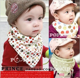 2013新款A186韓版嬰兒童口水巾三角巾寶寶包頭巾兒童方巾圍脖批發・進口・工廠・代買・代購
