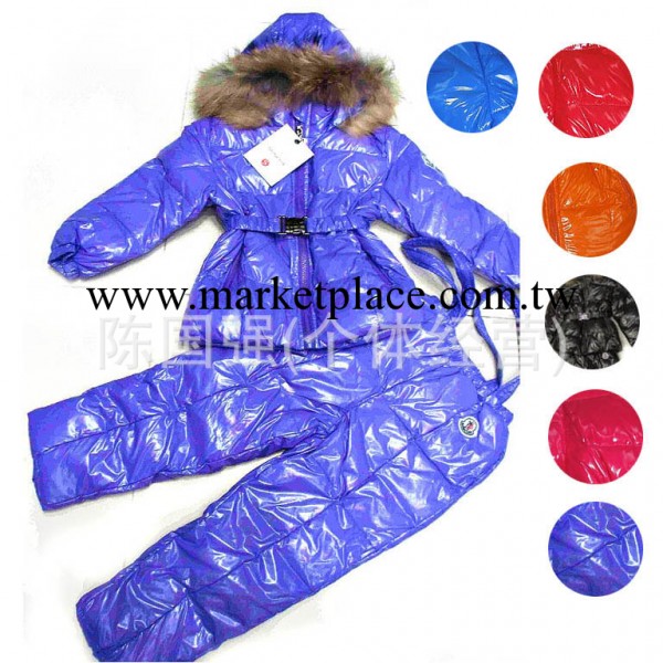 歐美風外貿品牌童裝男童羽絨套裝 滑雪服2件套上衣+背帶褲 1095工廠,批發,進口,代購