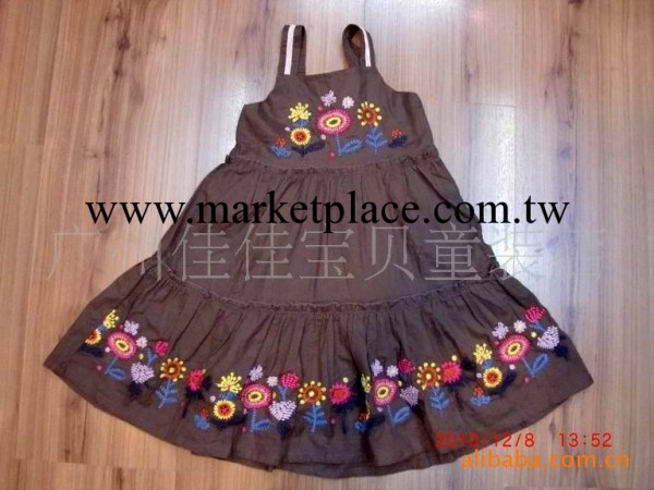 西班牙外貿品牌童裝/女孩繡花吊帶裙（82108#）工廠,批發,進口,代購