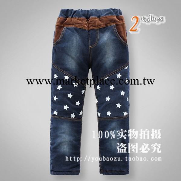 新款冬款童裝男童兒童外貿原單品牌童裝加絨加厚星星長褲童褲工廠,批發,進口,代購