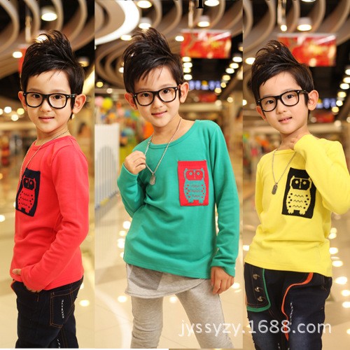 韓國兒童寶寶韓版長袖T恤Y13285小貝潮款童裝 男童秋裝2013新款批發・進口・工廠・代買・代購