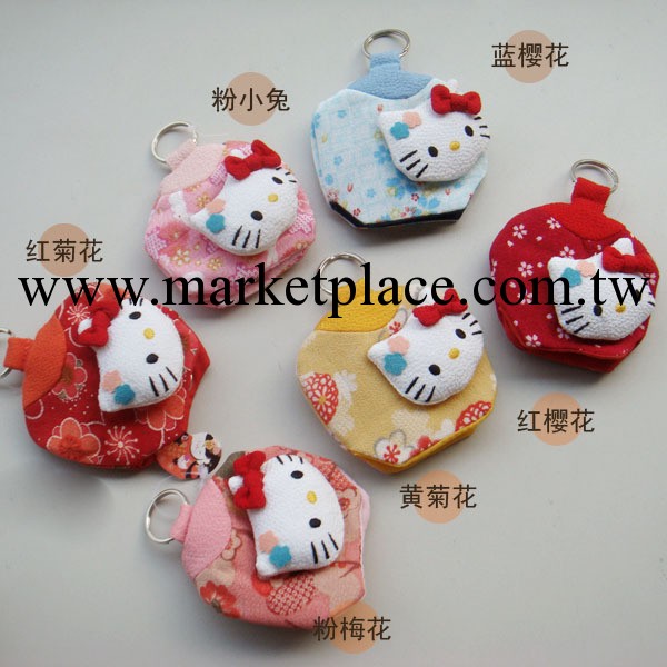 日本和風AF-3 Hello Kitty 抽拉式鑰匙包5入工廠,批發,進口,代購