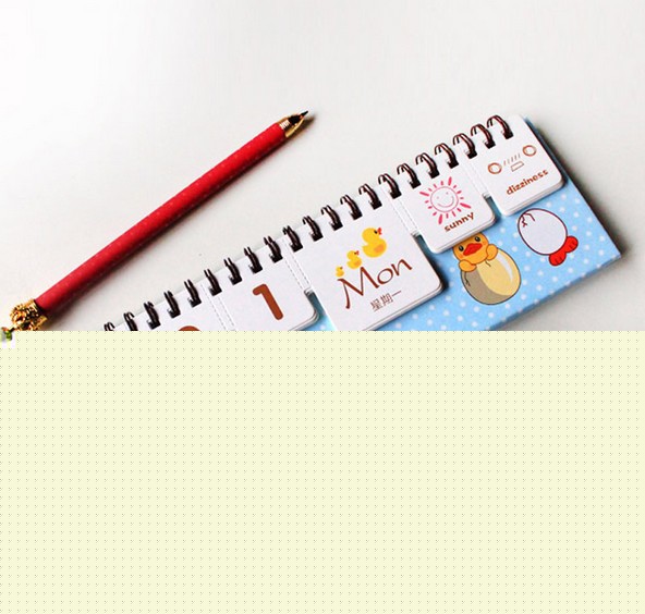 韓國文具 2014小黃鴨DIY臺歷/日歷/桌面用品4781工廠,批發,進口,代購