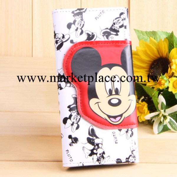白色米奇mickey卡通2折中長款錢包 時尚錢夾 人氣爆款工廠,批發,進口,代購