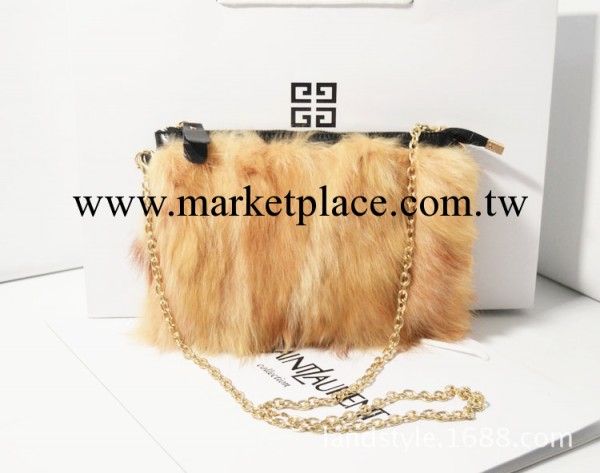 1765   獨傢限量 2013新款 高檔貉子毛 牛皮 手抓包 手拿包  批發工廠,批發,進口,代購